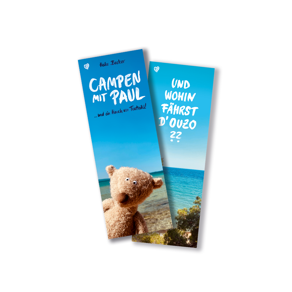 Das Lesezeichen vorne und hinten